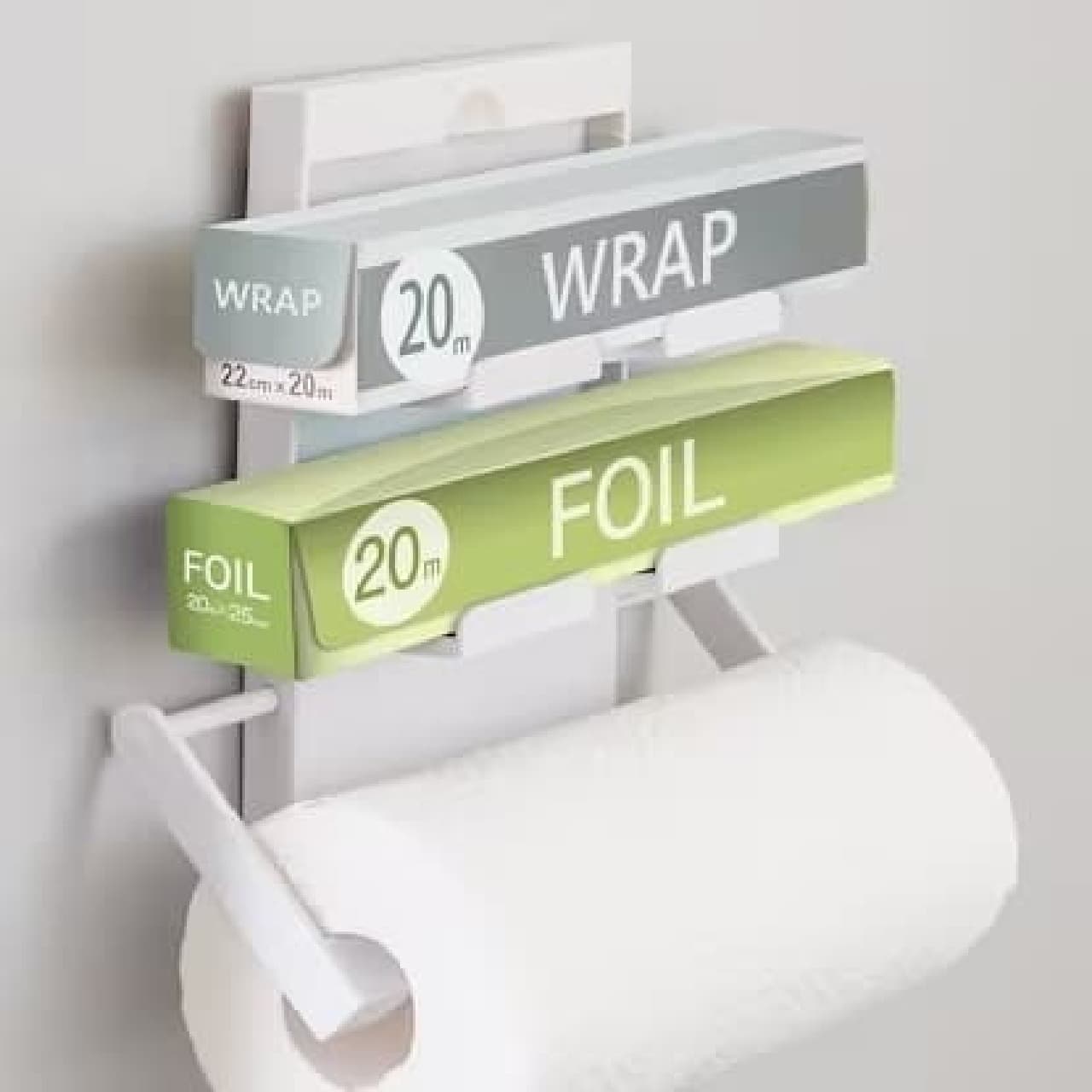 "Magnetic wrap paper holder" that sticks to the wall