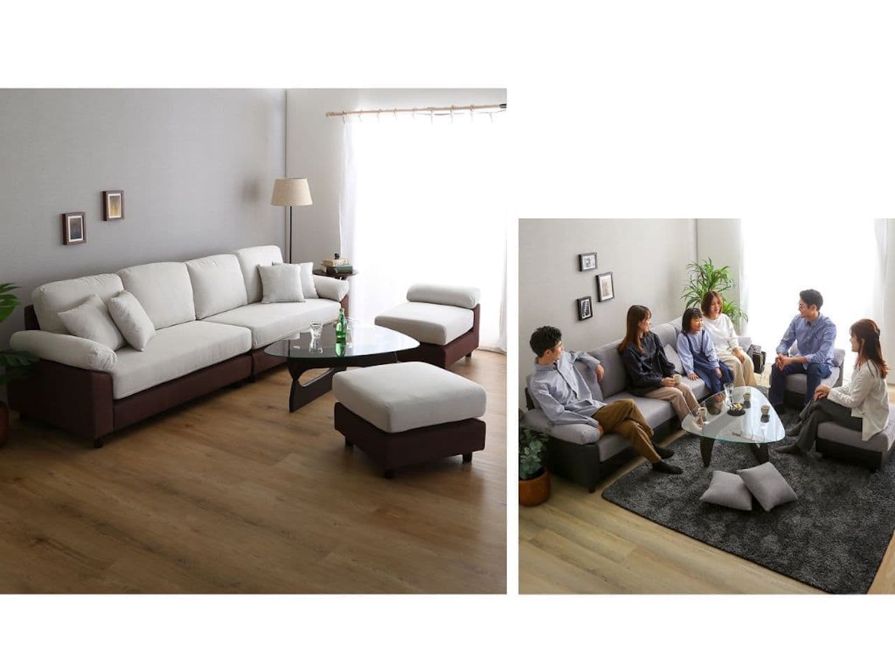 Nitori Net Limited “Upholstered two-tone 6-seater corner couch sofa” “PVC x upholstered 6-seater corner couch sofa”
