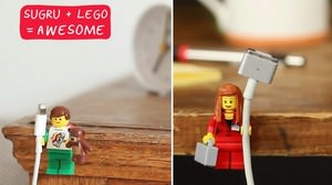 【DIY】何にでもくっつく新素材「sugru」で LEGO をケーブルホルダーに