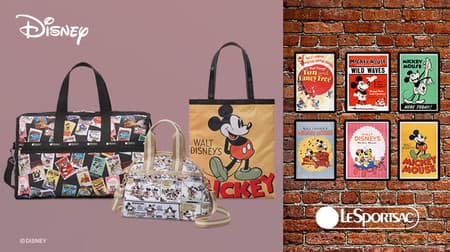 Japan limited! Mickey Mouse and LeSportsac collaboration bag --American classic totes and backpacks