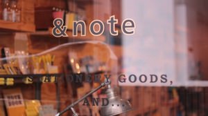 A small stationery store called "& note" has opened in front of Jingumae.