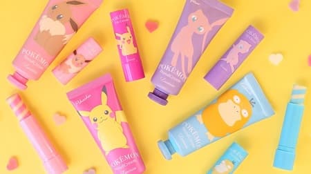 "Pokemon lip balm / hand cream" is cute! 4 types each of Pikachu, Eevee, Kodak, and Mew