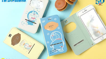 50th anniversary design! Doraemon pattern iPhone case --Easy-to-operate notebook type