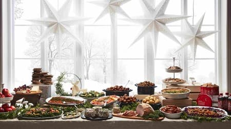 Takeaway menu for holiday dinners from IKEA-chicken, hors d'oeuvres, etc.