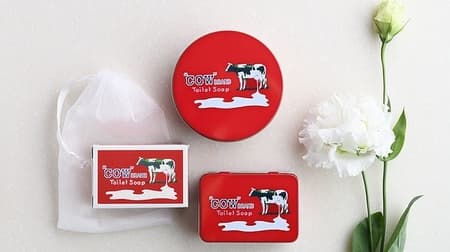 The appendix of "Living with Linen Special Edition Milk Soap" Cow Brand Red Box "" is gorgeous! 4 points such as square cans and red box soap