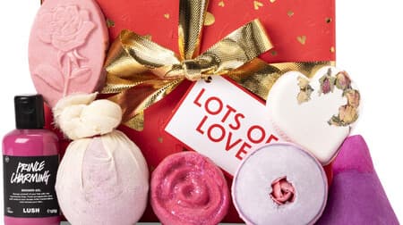 Check out Rush Valentine limited items! Heart-shaped bath bomb, sweet scented shower gel, etc.
