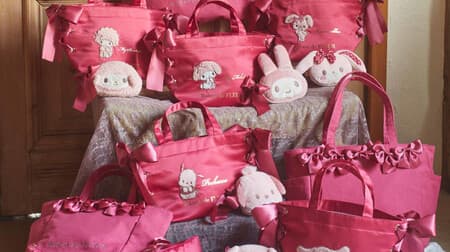 Collaboration between Sanrio and Maison de FLEUR! Cute pink tote, mask pouch, etc. [Valentine]