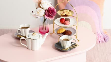 Coloring spring ♪ Francfranc new tableware --cups, saucers, cake stands, etc.