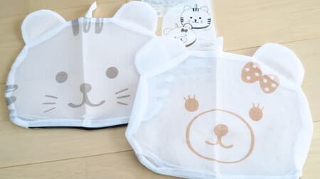 [Hundred yen store] Cute laundry net for cats and bears --with hooks and zipper covers