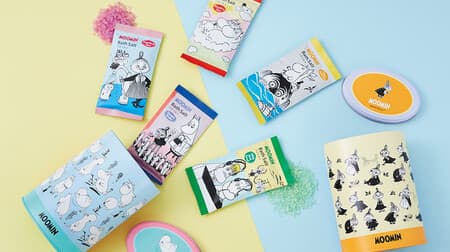 "Moomin bath salts" with jasmine and strawberry juice scented cute canned set