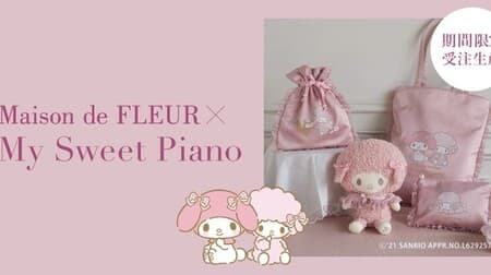 Maison de FLEUR x My Sweet Piano collaboration --Pink tote bag, stuffed animal, etc.