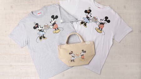 Sarabeth's LUMINE Shinjuku store Mickey's T-shirt & tote bag --Cute figure with panque