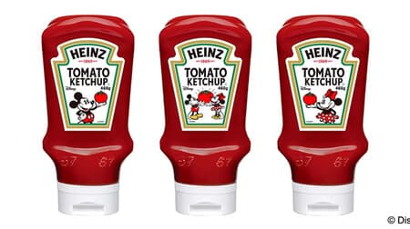 "Heinz Tomato Ketchup Upside Down Bottle" Disney Original Label Ver --Mickey Mouse with Cute Label