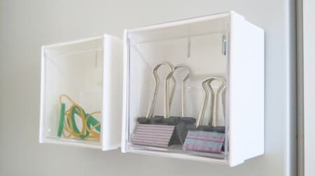 [Hundred yen store] Magnet swing case, sticking can case, etc. --Three selections of kitchen accessory storage cases