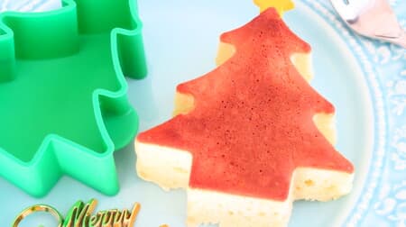 [Hundred yen store] Christmas tree thick pancake type --Easy and fluffy with hot cake mix ♪ Microwave oven is also supported