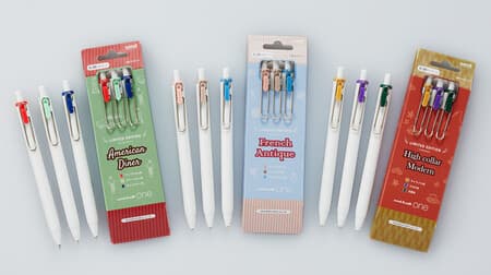 Gel ink ballpoint pen "Uniball One Classical Color" Apple gum color, gyokuro color, caramel color, etc.