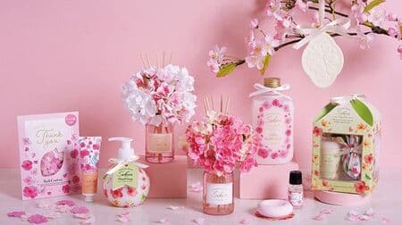 "Sakura" series such as "Sakura CA Flower Lead Diffuser" and "Sakura CA Aroma Oil & Stone Set"!