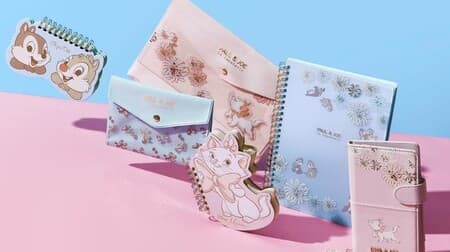 Disney Store x PAUL & JOE --Marie and Chip & Dale pattern! Stationery, pass cases, etc. that color your new life