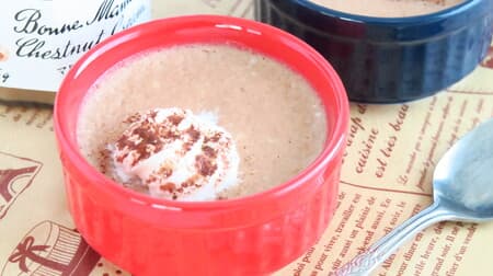 Chestnut Recipe] "Marron Pudding" recipe -- Easy pudding steamed in a pan! Use leftover marron cream!
