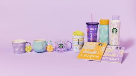 Starbucks "Stainless Steel Bottle Butterfly" and "Mug Spring Prism" and other new products for spring -- "Campus Note Pad" using milk carton
