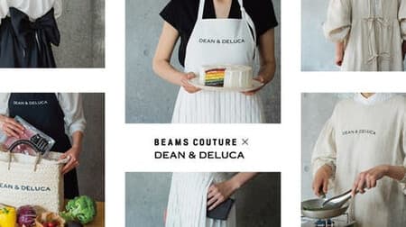 DEAN & DELUCA x BEAMS COUTURE Collaboration -- Feminine apron dress, kappo-gown, and basket bag with cooling function