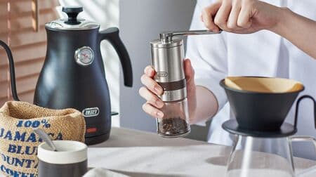 Toffy Hand Ceramic Coffee Mill with 6 levels of bean grind! Compact size for easy carrying and storage
