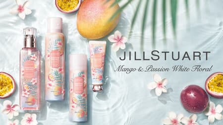 Jill Stuart "Icy Head Shower Mango & Passion White Floral" summer limited edition! Hand Essence and Sunscreen Spray also available
