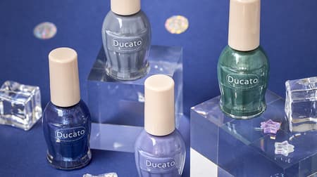 Ducato "Natural Nail Color N" limited edition colors "175 Cassiopeia", "176 Radiant Green", "177 Pegasus", "178 Uranus" with summer constellation theme, and "Emery File" limited edition color "Light Blue" nail file