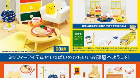miffy room - Life with Miffy" from Re-Ment - miniature figures inspired by the rooms of miffy lovers.