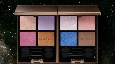 Lunasol Eye Coloration" eyeshadows with cosmic sparkle: 2 new colors for dramatic eyes in a set of 4 colors!