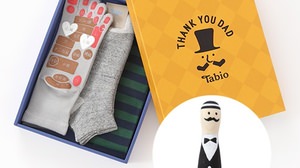 [June 21st is Father's Day] Gift set with socks printed with the location of the acupoints, with acupoint push rods