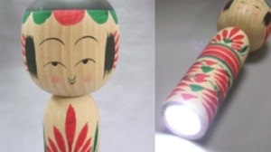 Seismic intensity 4 when a kokeshi doll falls-A disaster prevention kokeshi doll that automatically glows when it collapses "Light Kokeshi"