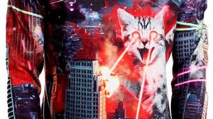 The cat has become Godzilla! -Sweatshirt "Catzilla" that expresses a rampaging cat
