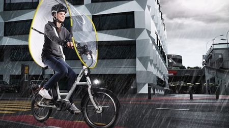 雨の日の自転車通勤に！―30秒で取り付け可能な雨よけシールド「dryve（ドライブ）」、本日（11月2日）日本販売開始