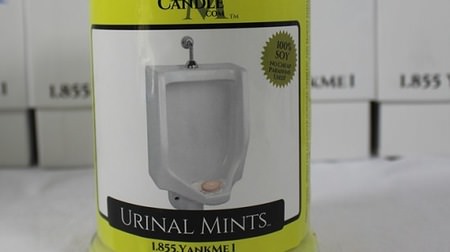 Does the room smell like a public toilet for men? -Aroma candle "URINAL MINTS (toilet ball)" that is perfect for Christmas gifts