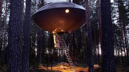 I want to stay at a UFO! … “THE UFO” at Treehotel, a hotel that makes such a dream come true