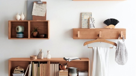 More casual wall storage! "Wall-mounted storage series" that can be installed with one coin