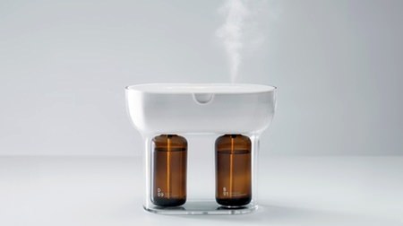 Aroma diffuser "duo" that can switch between two scents, with timer function