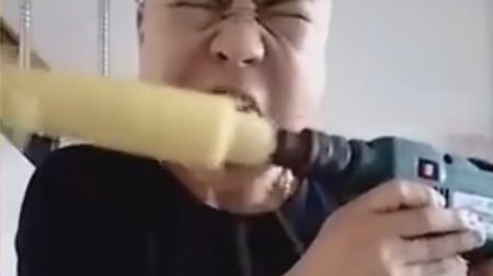 If you're a man, eat this! -A video of eating corn in 10 seconds using a drill became a hot topic