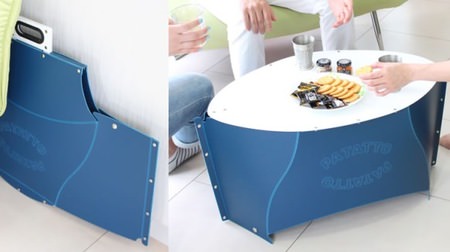 The table "PATATTO TABLE" that can be folded into one sheet is lightweight and can be used outdoors!