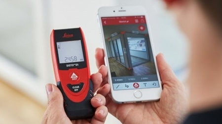 Convenient for DIY and moving! Laser rangefinder "Leica DISTO D1" used with smartphones