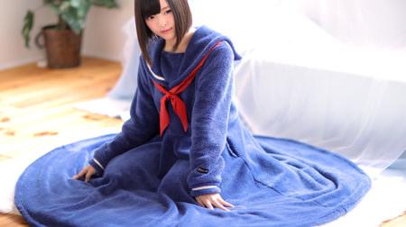 I made a sailor suit type blanket ... I'm happy in winter "Sera Colle" A blanket type to wear