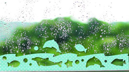 Dolphins are swimming by the window! Condensation water absorption sheet with cute animal silhouette released