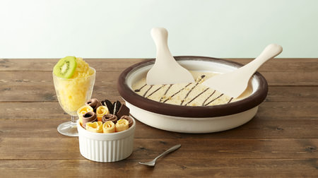 Popular overseas! Plate "Hapiroll" that can make "ice cream roll" like a bouquet