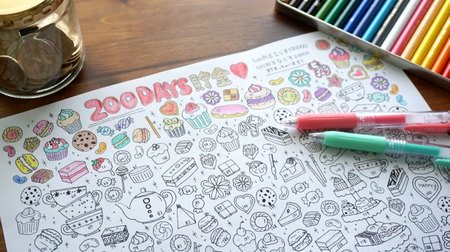 This is a fun way to save money by coloring in your savings account after you put in your money.