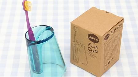 Easy to drain and save space ♪ A washbasin cup that can be used as a toothbrush stand