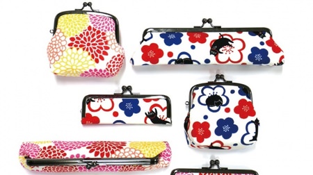 Japanese modern pattern stamp case etc. from Shachihata--Black cat and chrysanthemum pattern are cute ♪