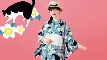 Hachiwareneko on the whole body! From Felissimo Cat Club, a cat yukata that is perfect for summer outings