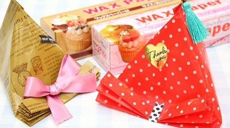 Cute Tetra fold 100 wax paper ♪ For wrapping sweets and small items