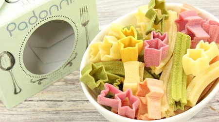 The plates are full of stars ♪ The super cute "Padonni" pasta is also recommended as a gift